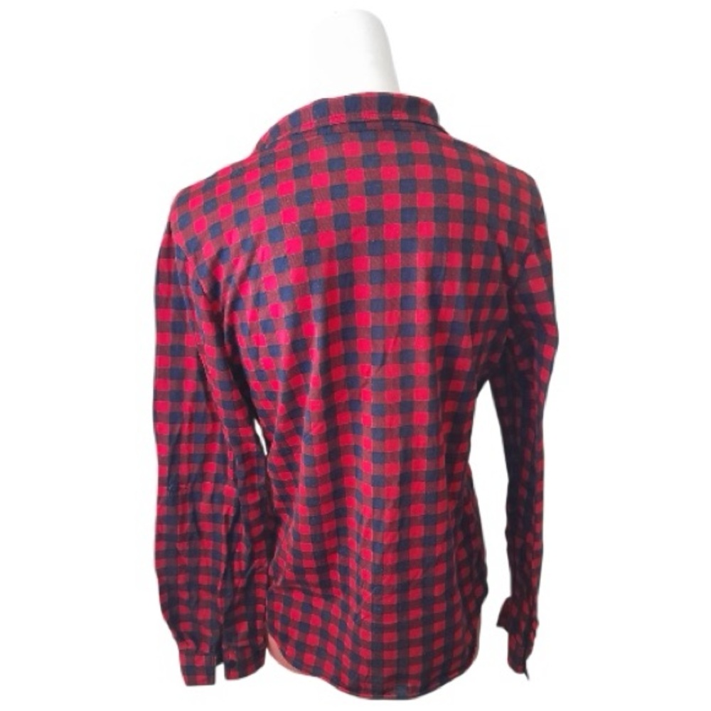 Red and Black Plaid Button-Up Shirt - Picture 9 of 9
